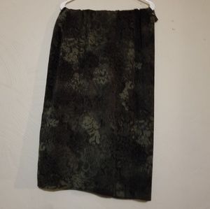 Dark green floral skirt